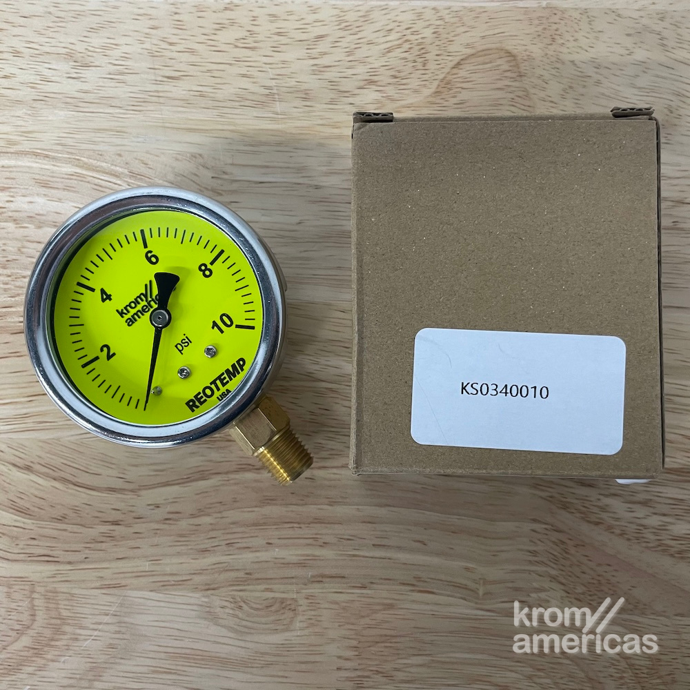 ks0340010 - pressure gauge, 0-10 psi