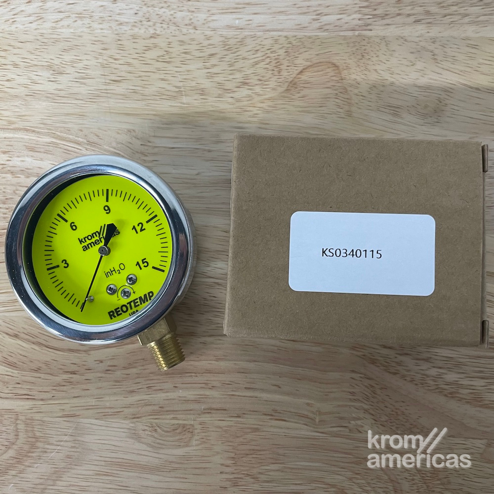 ks0340115 - pressure gauge, 0-15 wc